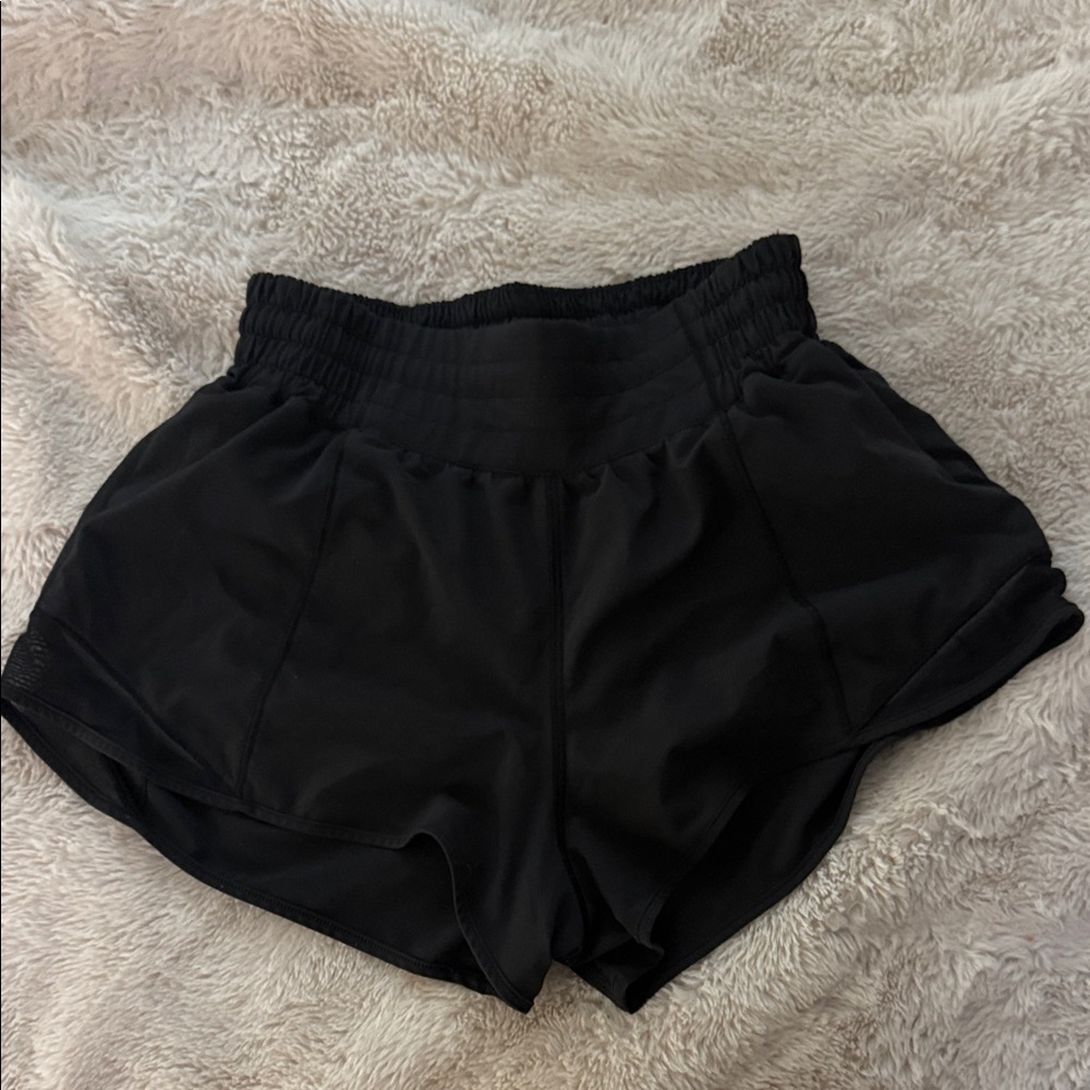 Lululemon Athletica Black Athletic Shorts High-Waisted Lightweight